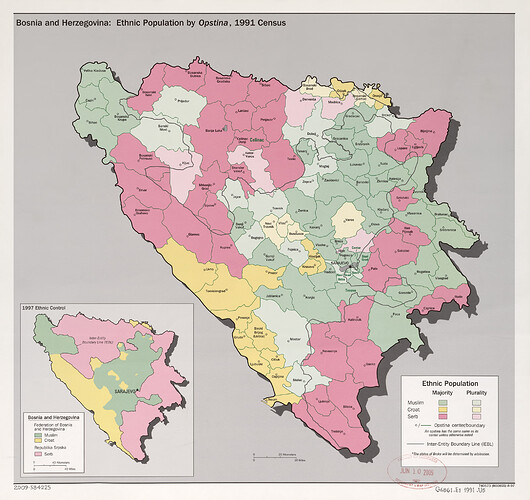 Bosnia and Herzegovina Ethnic Population Map