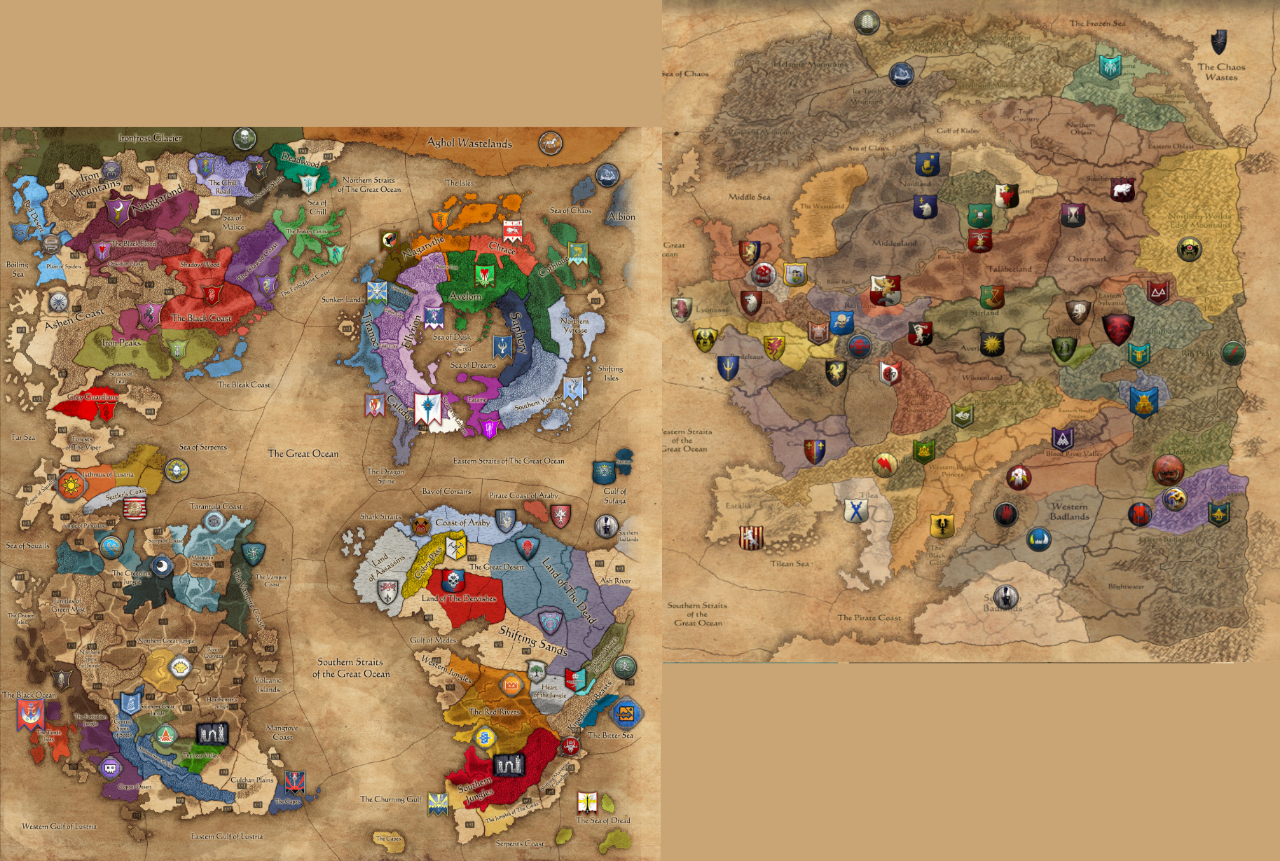 total war warhammer 2 map combined