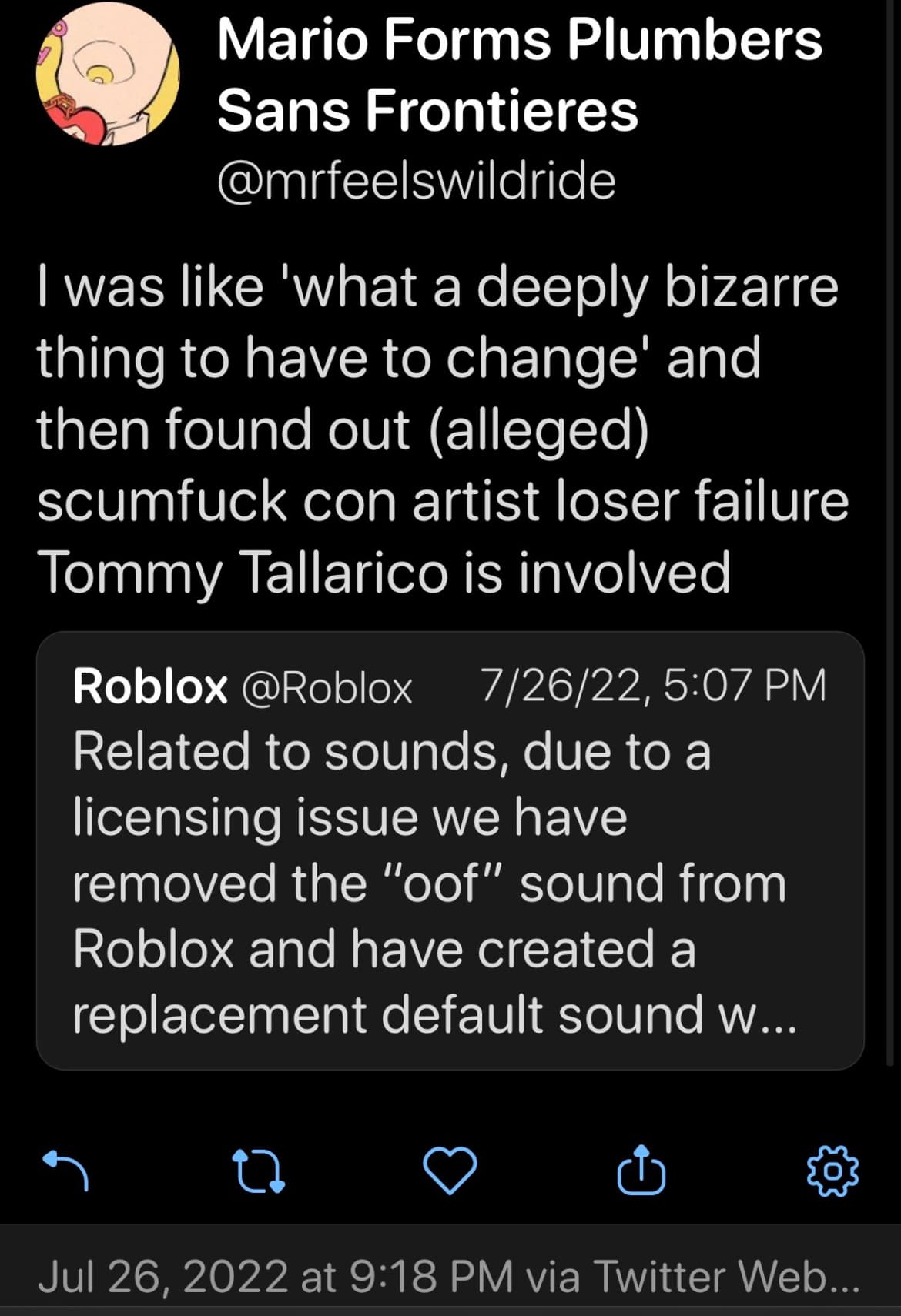 Roblox's iconic 'oof' sound removed due to licensing