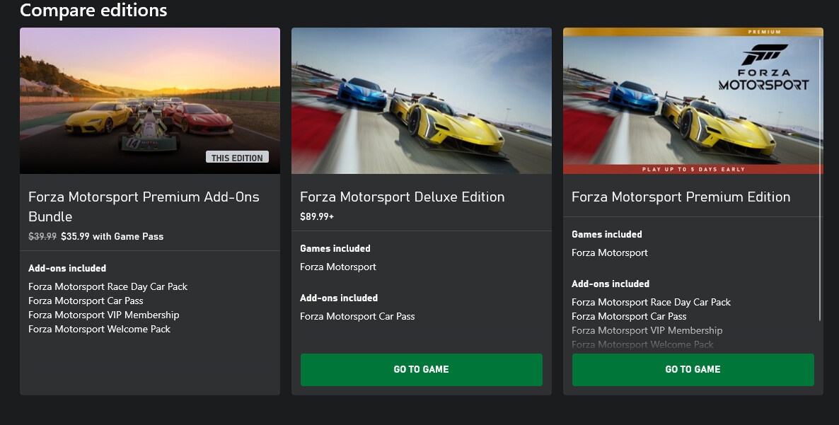 Forza Motorsport Welcome Pack no Steam