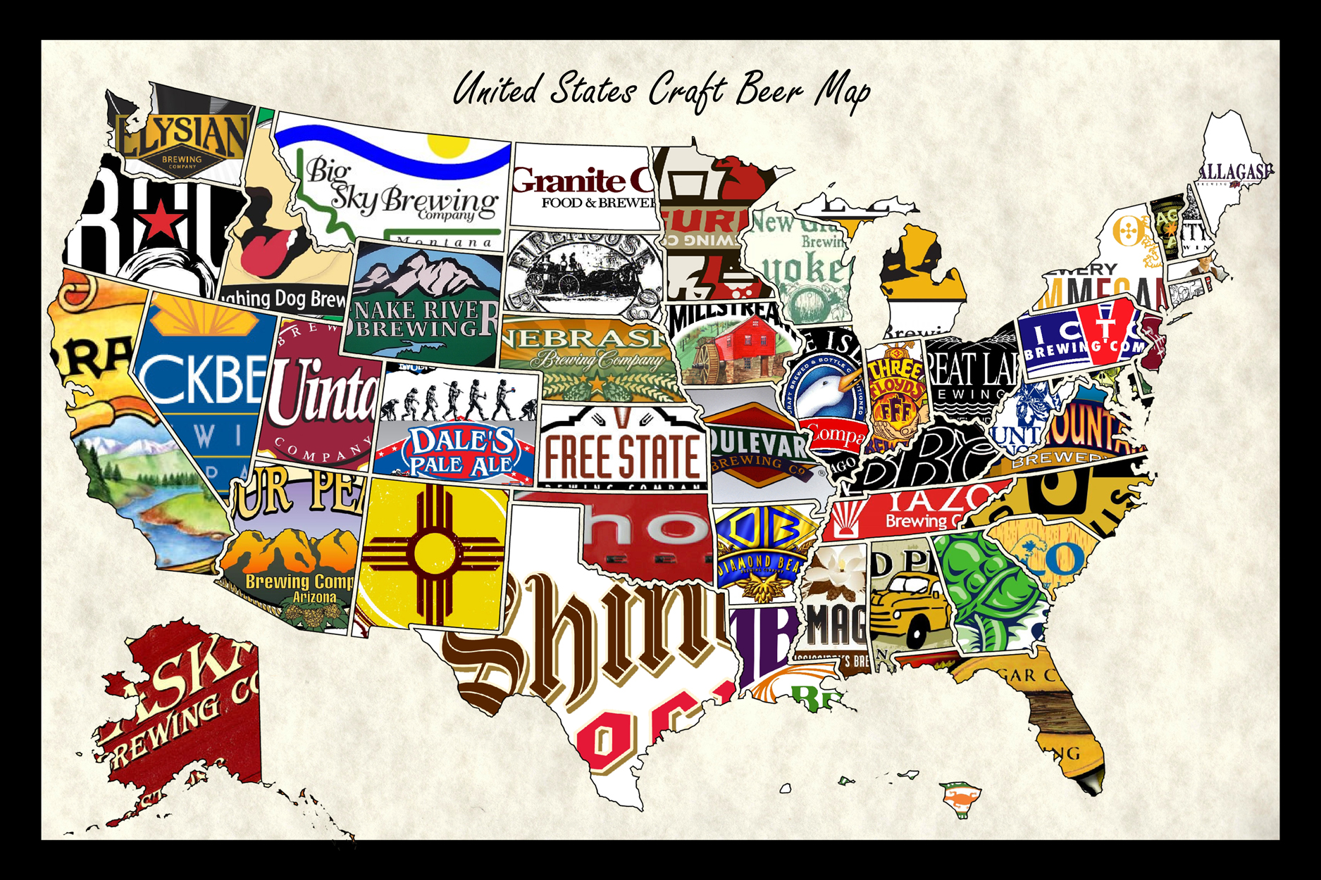 Das beer. Карта США красивая. Craft Beer карта. Карта корпораций США. Штаты США.